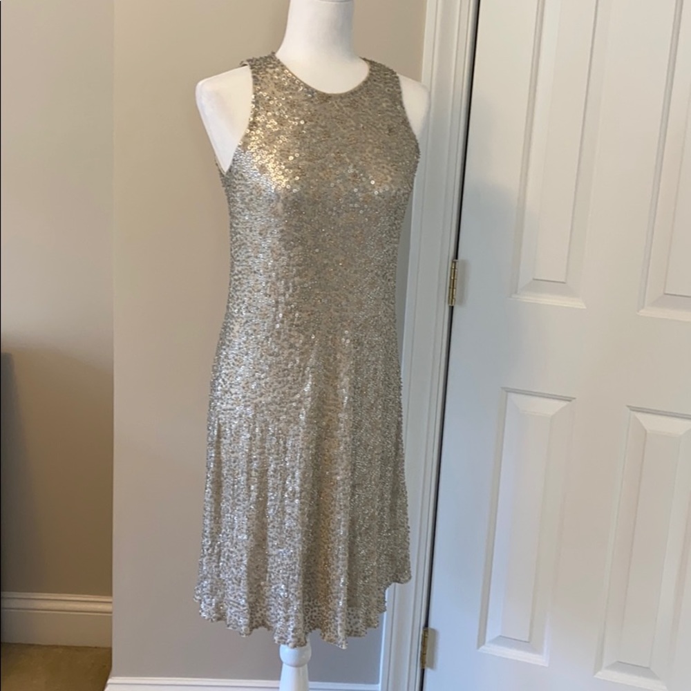 Sequined shift dress